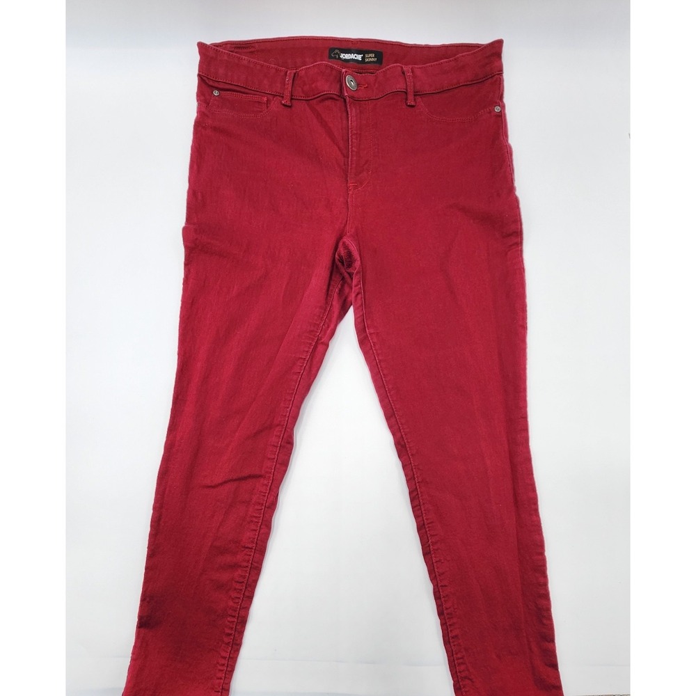 WOMENS JORDACHE SUPER SKINNY RED DENIM JEANS‎ SIZE 16 12R